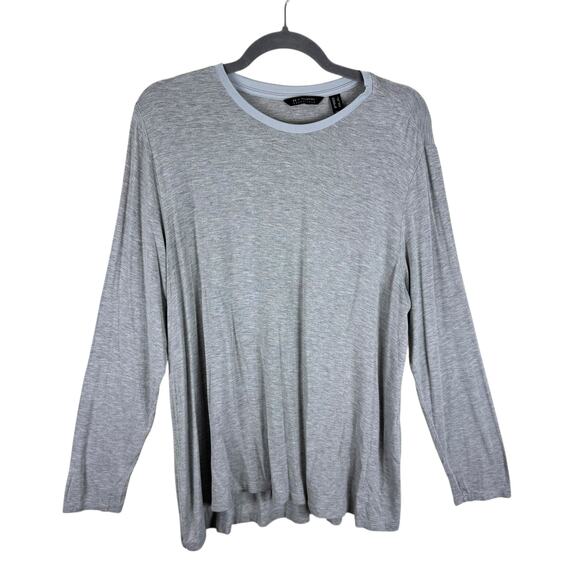 H By Halston Gray Long Sleeve Stretchy Light Soft Pullover Rayon Shirt Size L - Picture 1 of 6